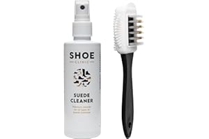 Shoe Clinic Suede Cleaning Kit | For Shoes, Boots, Sneakers, & More | Includes Suede Cleaner & Brush