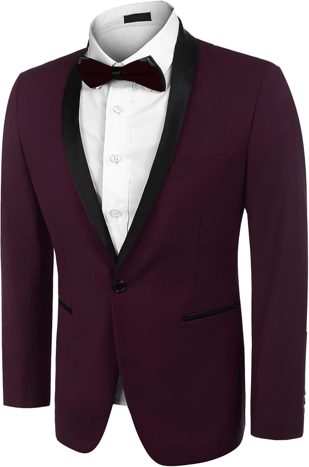 COOFANDY Men's Tuxedo Jacket Wedding Blazer One Button Dress Suit for Dinner, Prom, Party at  Men’s Clothing store
