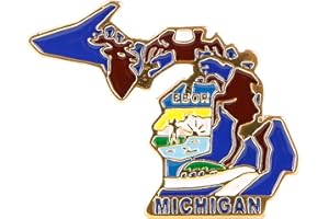 KILIPOL State Shaped Map Lapel Metal Pin Enamel Brooch Keepsake Beautifully Designed for Backpack Hat