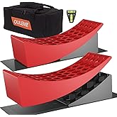 OULEME RV Leveling Blocks, Camper Trailer Leveler, 2 Packs for Travel Trailer Motorhome, Include 2 Curved Leveler Ramp, 2 Cho