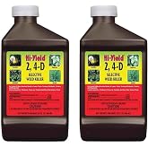 2,4-D Broadleaf Weed Killer Concentrate for Lawns, Selective Post Emergent Weed Control for Dandelion, Chickweed &amp; Plantain, 32 oz, 2 Pack