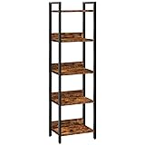 MAHANCRIS Bookshelf, 5-Tier Bookcase, Standing Book
