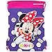 Disney Minnie Mouse Authentic Licensed Drawstring Bag Backpack (Purple)
