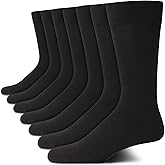 Van Heusen Mens Dress Socks - 7 Pack Soft Stretch Moisture Wicking Crew Socks for Men for Casual Business Formal Wear