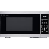 Sharp SMC1162KS 1.1 cu. ft. 1000W Stainless Steel Countertop Microwave Oven | Removable 12.4" Carousel Turntable