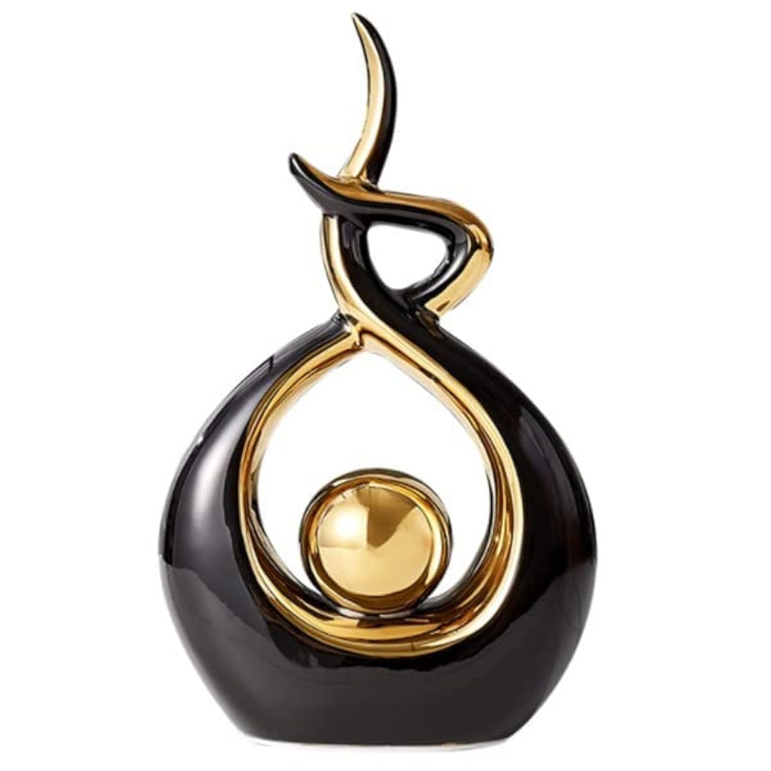 CESTATIVO Home Decor Modern Abstract Art Ceramic Statue, Room Decor, Table Decorations for Living Room Dining Room Office Centerpiece, 27 cm High