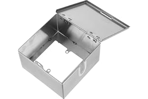 Hemobllo Stainless Steel Outdoor Electrical Box Waterproof Locking Socket Cover with Padlock for Surface and