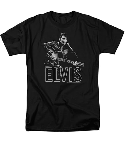 Amazon.com: Elvis Presley Vintage T-Shirt - Classic Fit, Crew Neck