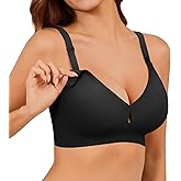 VRVOICE Seamless Nursing Bras for Breastfeeding Maternity Bra for Pregnancy Wireless Comfort Sleep Bralette with Extender