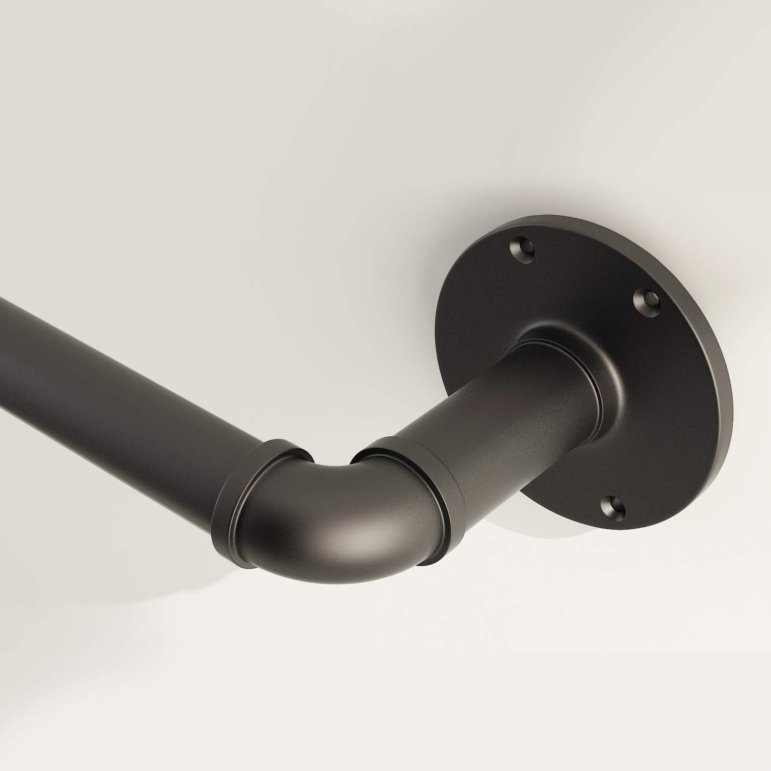 industrial curtain rod, 144-168 inch, curtain rods, black curtain rod, outdoor curtain rod, rustic curtain rod, room divider curtain rod, black
