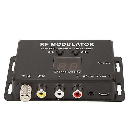 ASHATA UHF Modulator, Mini AV to RF Modulator, UHF TV Link Modulator AV ...