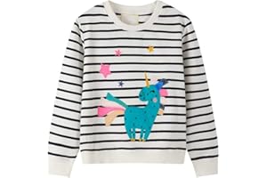 HILEELANG Girl Sweatshirts Pullover Crewneck Winter Long Sleeve Tops Shirts