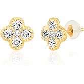 Solid 10K Gold Stud Earrings for Women | Hypoallergenic & Anti-Tarnishing Real Gold Earrings | Shower-Safe, Water-Proof and Sweat-Resistant Earrings in Various Shapes by MAX + STONE