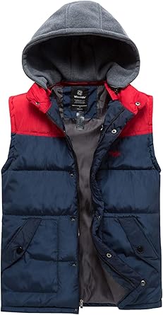 mens sleeveless jacket with hood