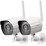 Zmodo 1080p Full HD Outdoor Wireless Security Camera System, 2 Pack Smart Home Indoor Outdoor WiFi IP Cameras with Night Visi