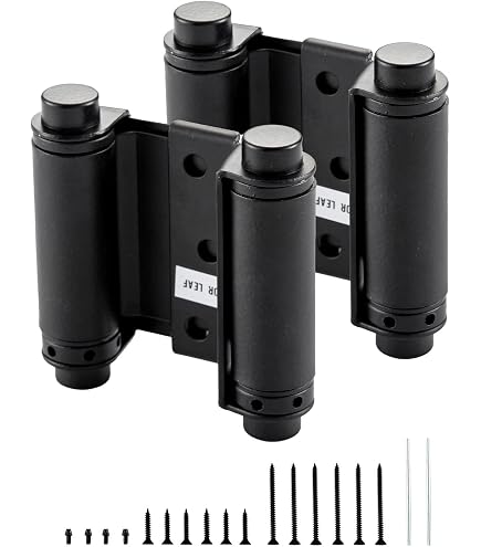 Two Way Door Hinges 4-Piece 3-inch - Stainless Steel Self-Closing Cafe ...