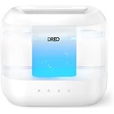 DREO 4L Humidifiers for Bedroom, 36H Runtime, 28 dB Quiet, HM311 | Easy to Refill &amp; Clean, BPA-Free, Nightlight, Supersized Air Humidifiers for Large Room, Baby Nurseries, Plants, Indoor