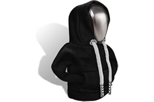 RGOAANC Gear Shift Hoodie, Gear Shift Cover, Fashionable Hoodie Automotive Gear Shift Knob Protector, Car Accessories Mini Sweater Gear Shift Knob Cover Universal for Car Gear Shift Levers (Black)