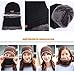 Gellwhu Men Winter Slouchy Beanie Hat Scarf Set Women Lined Thick Knit Skull Cap (Hat+Scarf (Black))