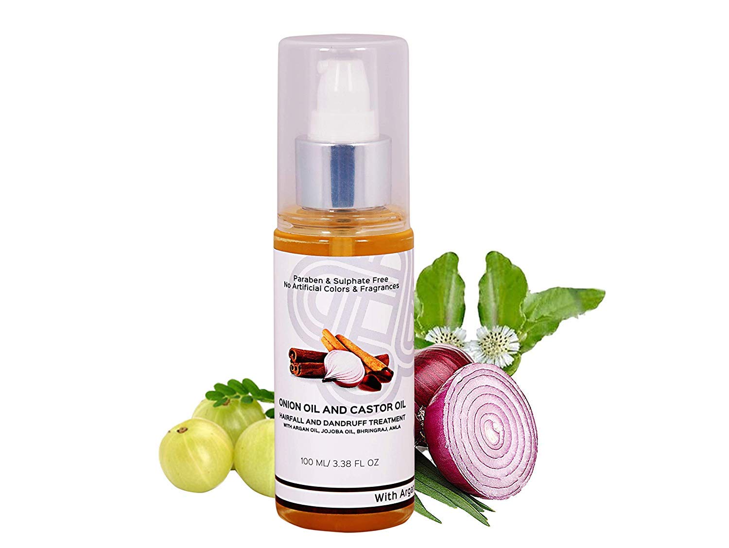Onion Oil Serum With Castor Oil Argan Oil Jojoba Oil Bhringraj