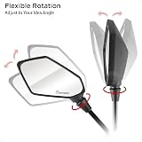 evermotor Universal Motorcycle Mirrors Hawk-Eye 4x Bolts M8/M10 6.2in Lens view 3