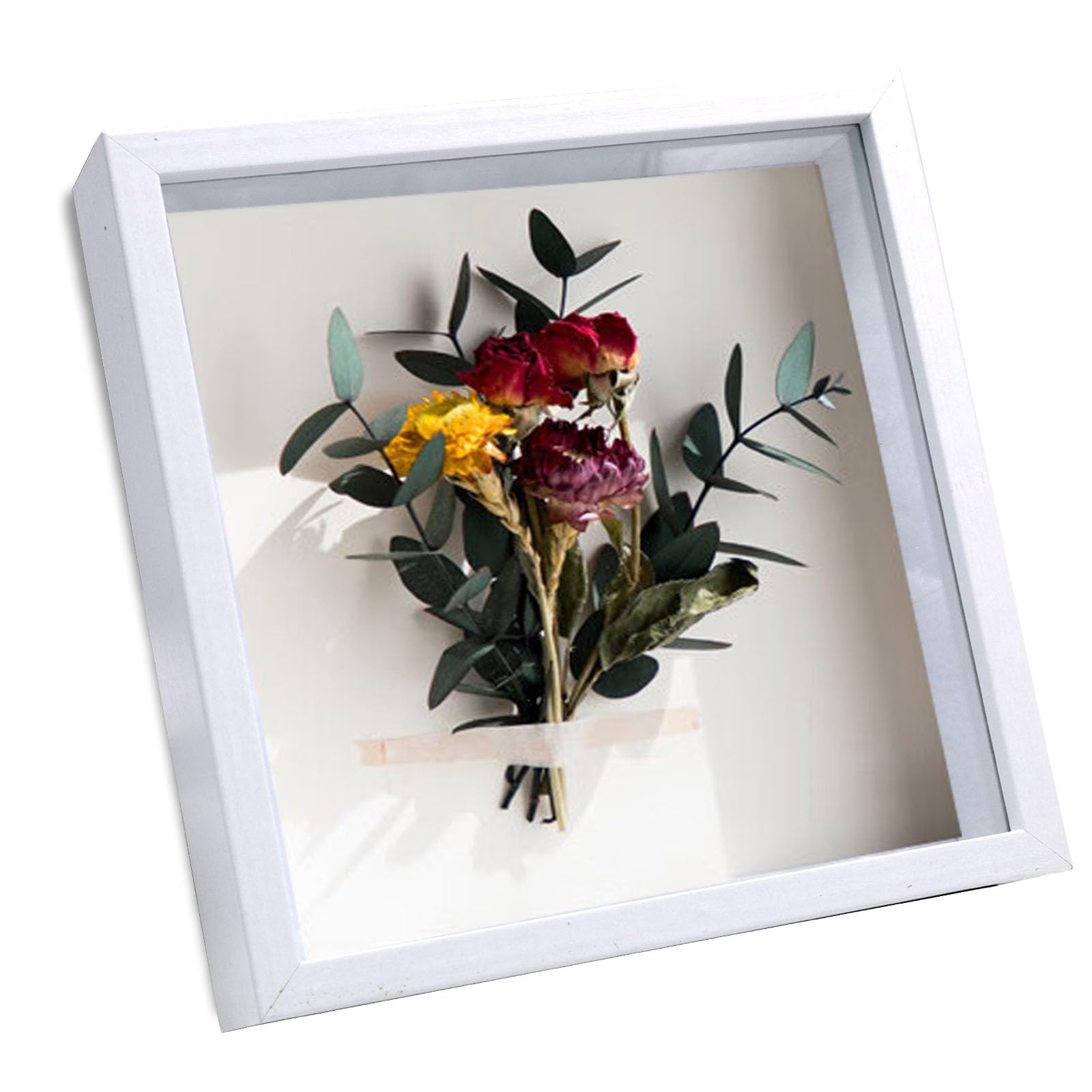 3D Shadow Box, Deep Picture Frame Display Box for Wall and Tabletop Wooden Photo Frame for Flower Medal Memorabilia Tickets Gifts Crafts