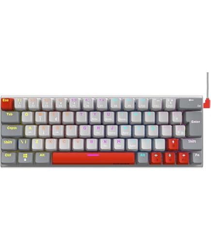 Teclado Mecânico 60% Compacto Gamdias Hermes E3 RGB Preto Switch