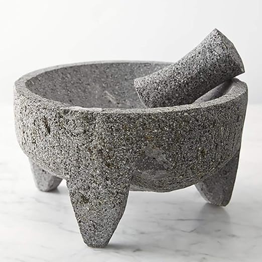 Amarillo Mexicano Molcajete Tradicion De Piedra Volcanica Incluye Tejolote 10 00 Amazon Com Mx Hogar Y Cocina