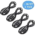 Reiso 4X 6ft Wii/Gamecube Extension Cables Cord for Nintendo Wii Gamecube NGC Controller