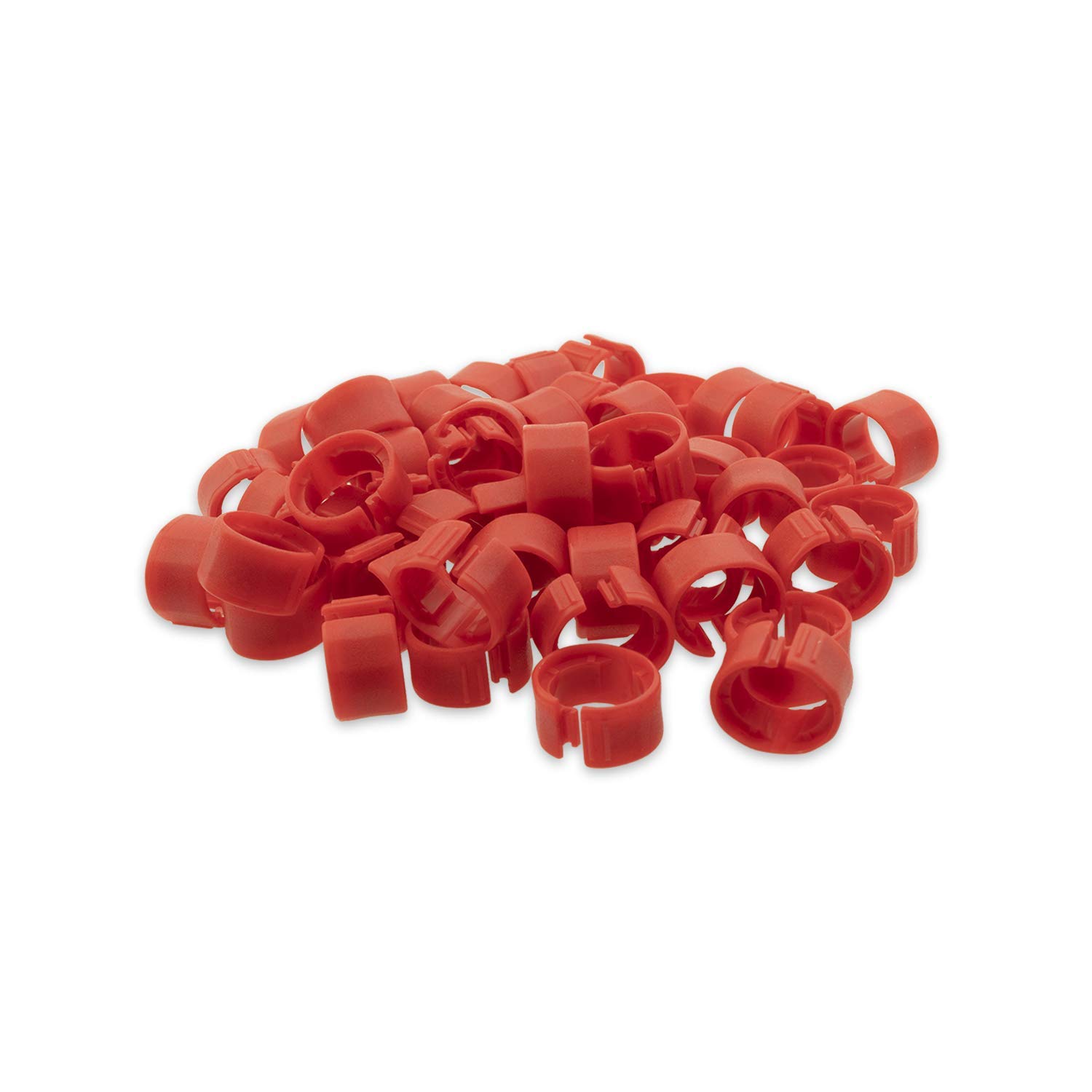 LINKUP - Cat7 26AWG Cable Identifier Coloured Rings - Red (50 Pack)
