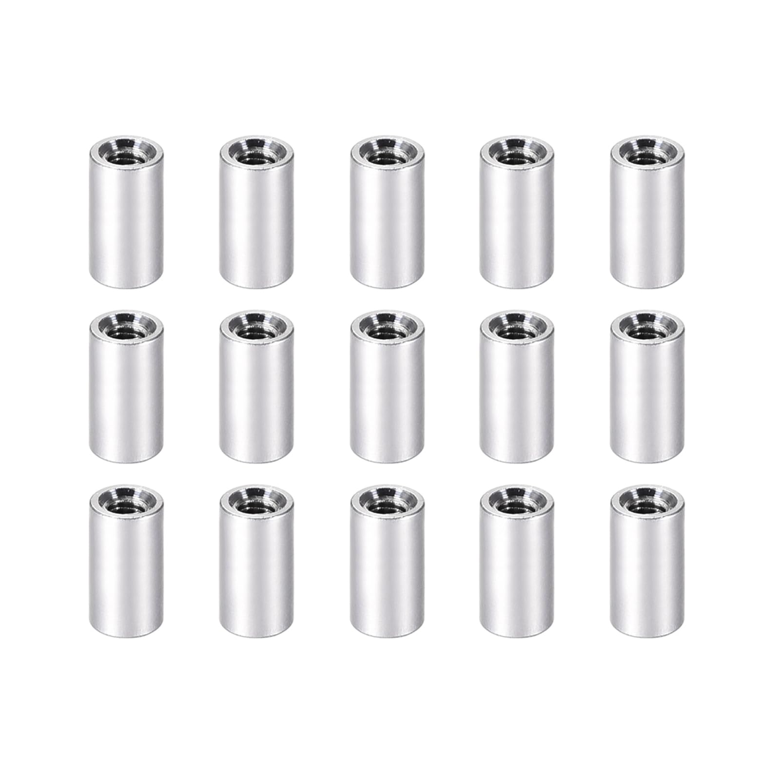 YOKIVE 15 Pcs Standoff Spacer, Aluminum Round Straight Spacer | Prevent Joint Deformation, Great for Robot, Drone (Silver, M3, 12mm)
