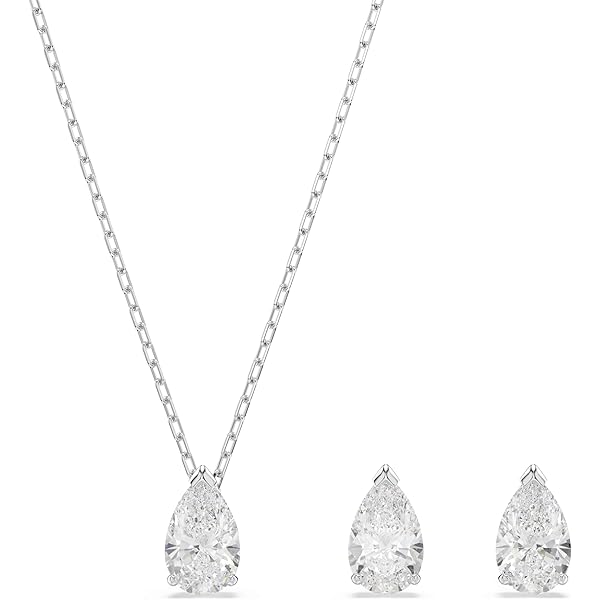 Amazon.com: Swarovski Una Round Pendant Necklace and Stud Pierced