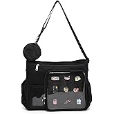 CHERRY SAUCE Ita Bag Kawaii Canvas Pin Display Purse Crossbody Shoulder Bag