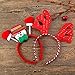 Resinta 6 Pieces Christmas Headband Reindeer Antlers Headband Santa Headbands for Christmas Holiday Costume Party
