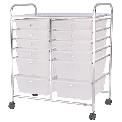 Amazon Com Drawer Rolling Cart Studio Organizer Bins Scrapbook