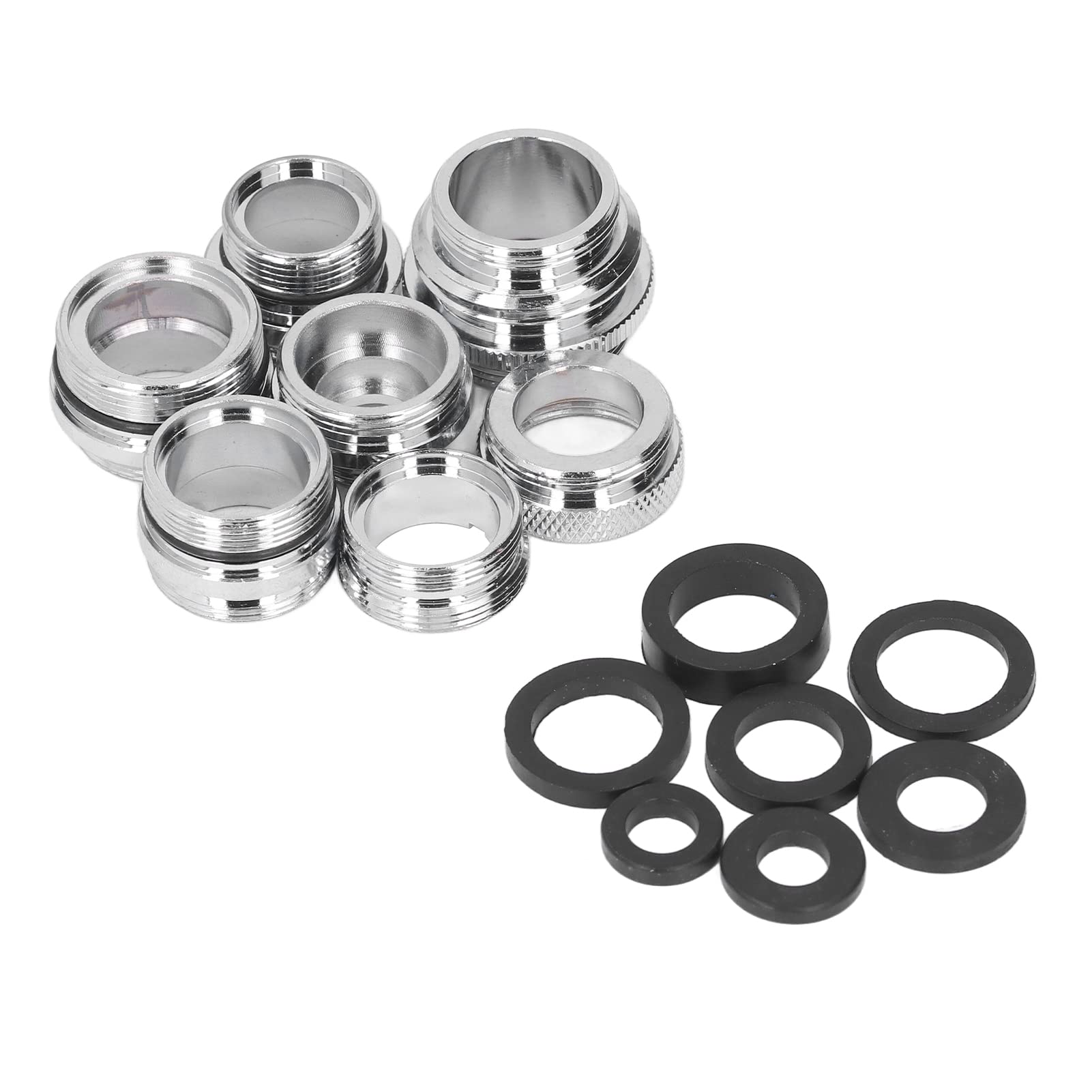 7Pcs/Set Male Female Faucet Adapter Kit with Gasket Brass Aerator Adapter Set for Garden Hose Kitchen Sink Faucet Aerators and Adapters