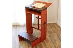Guangshuohui Prayer Bench Stool,Prayer's Kneeler Pads Wooden Church Prayer Bench Stool Table Chair Padded Kneeler Shelf Folding, Prayer Bench for Kneeling at Home (20" x25'x32'H (50x65x80cm H))
