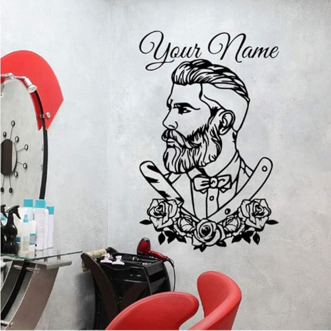 Bhposd Barber Shop Tattoo Hipster Decal Personalizado