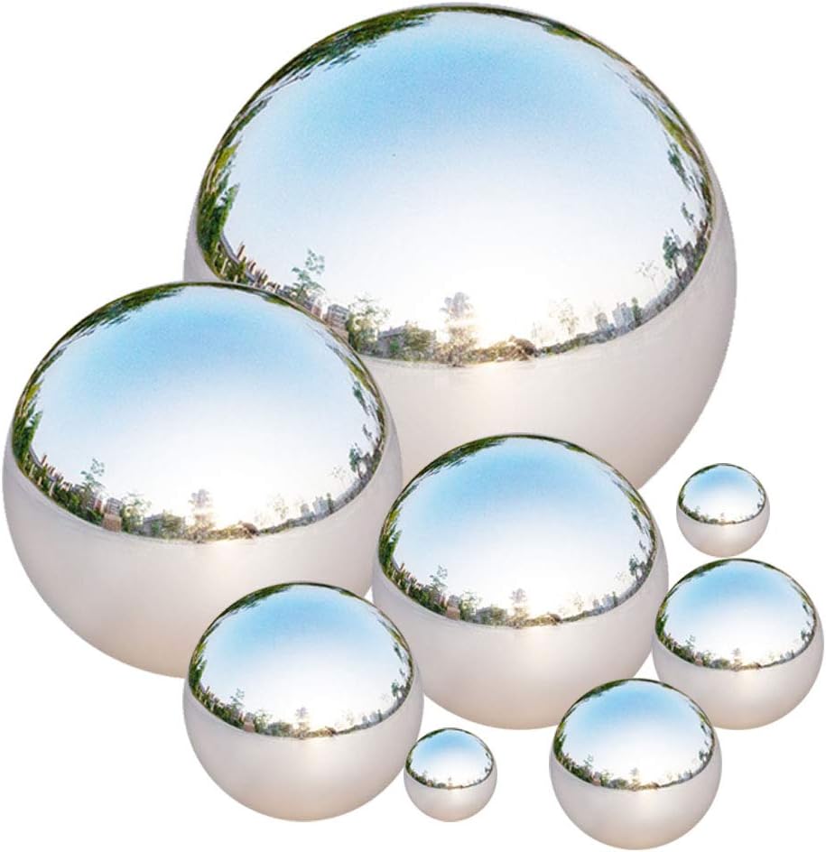 Tiberham Stainless Steel Gazing Ball 42-200 mm Reflective Garden Sphere