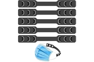 PULIVIA Mask Strap Extender Adjustable Ear Saver for Masks, Anti-Slip Ear Strap Hook Relieve Pressure & Pain for Ear Protector Wearing Long-time Mask for Nurse Dust-Worker Food-Worker Men Women Kids, 5PCS