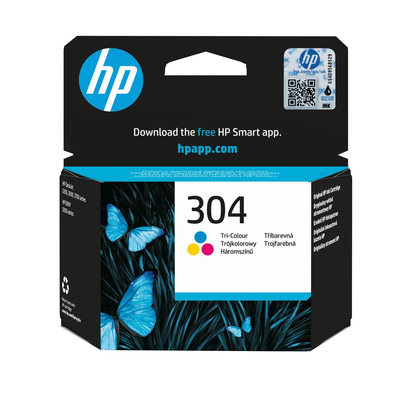HP 304 Standard Capacity Colour Original Ink Cartridge Page Yield 100 (P/N N9K05AE)