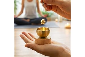 Mini Singing Bowl Set with Storage Bag - Creates Beautiful Sound Bowl with Clear and Pleasant Tones, Suitable for Yoga, Medit