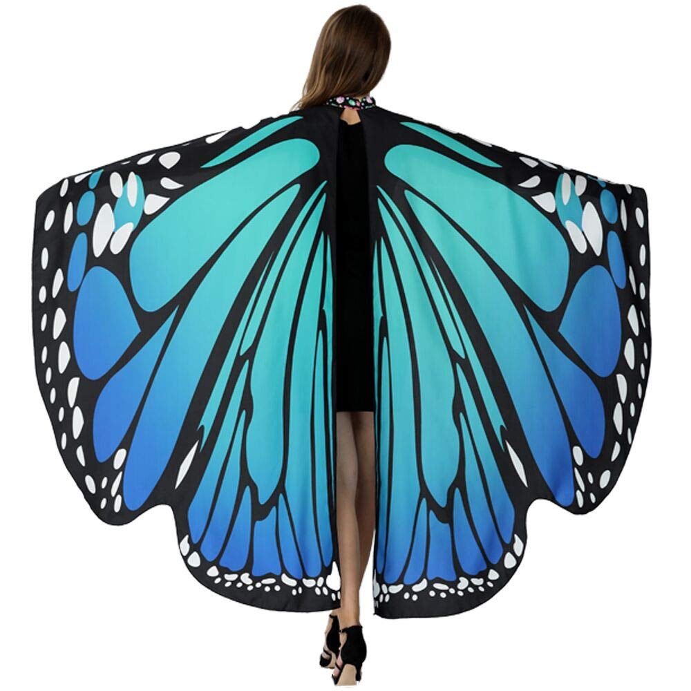 HITOP Butterfly Wings For Women, Butterfly Shawl Fairy Ladies Cape Nymph Pixie Costume Accessory HITOP Butterfly Wings For Women, Butterfly Shawl Fairy Ladies Cape Nymph Pixie Costume Accessory
