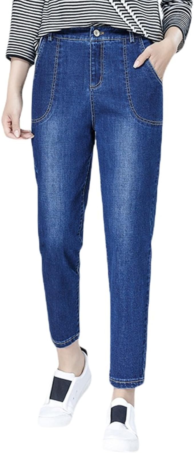 jean baggy taille haute femme