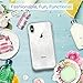 MASCHERI hui-363 for iPhone X Case, [Zen Series] Scratch Resistant [White Henna Mandala Floral Lace Design] TPU Bumper Clear Back Panel Hybrid Protective Case Cover for Apple iPhone X - Clear