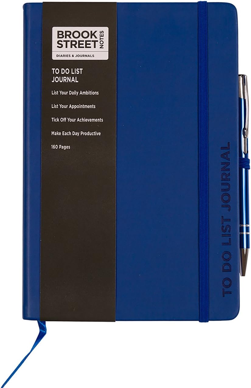 to Do List Notebook - Hardback A5 (Deep Blue)