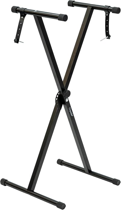 Crystals Cross Braced X Frame Keyboard Stand 7 Height Positions Single Braced