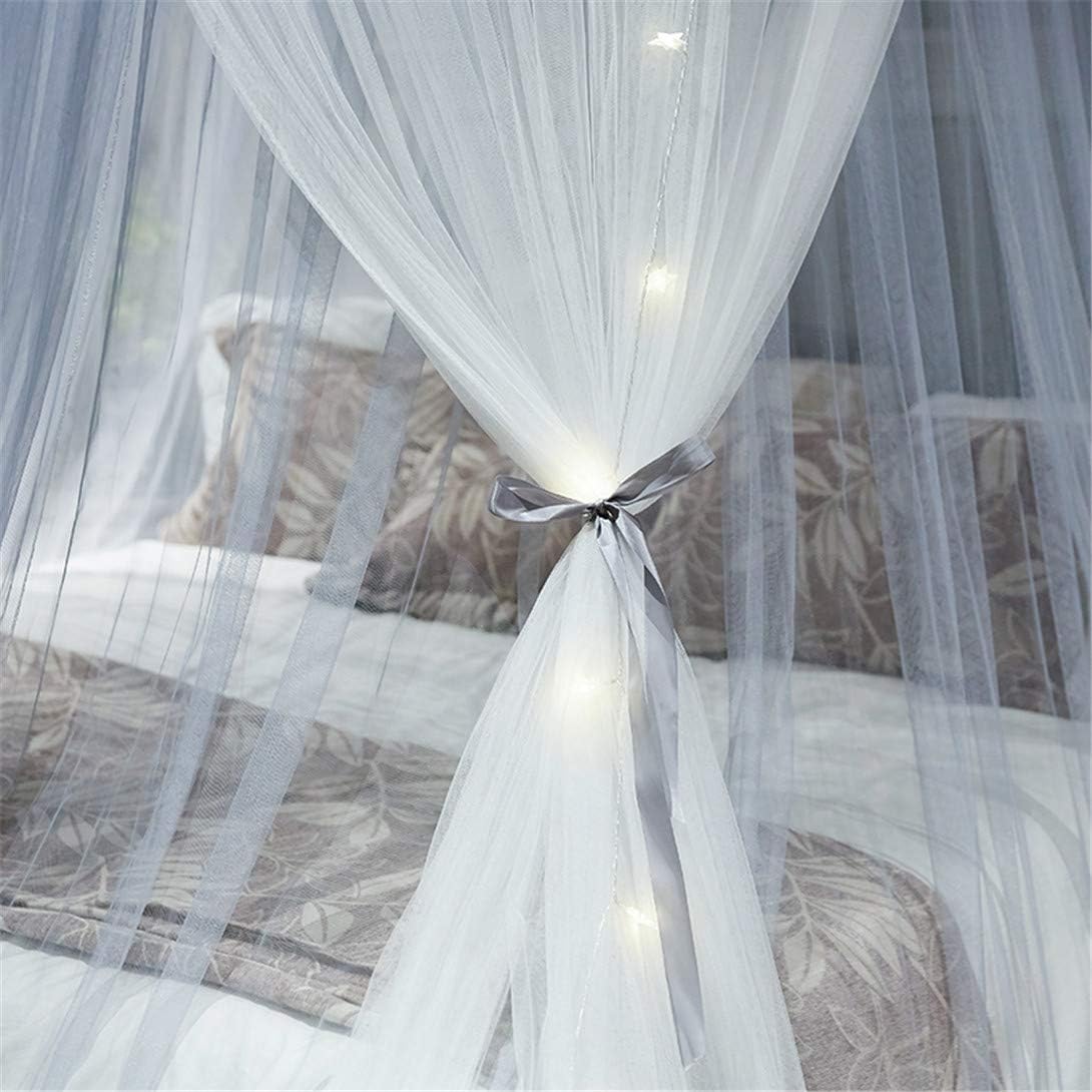 Lotus Karen Contrast Color Bed Curtain – Double Layer Polyester Sheer Mesh Dome Bed Canopy – Round Hoop Princess Mosquito Net for Twin Full Queen King Size Bed: Home & Kitchen