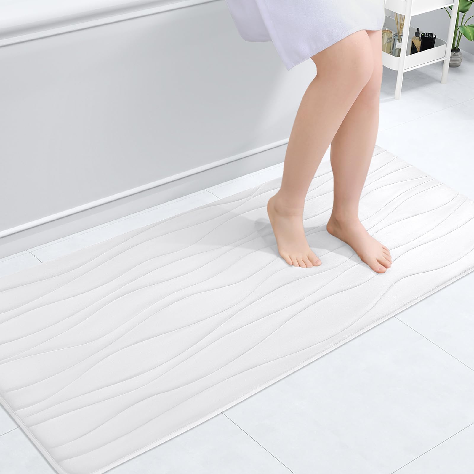 Buganda Memory Foam Bathroom Rug Mat 59x20, Extra
