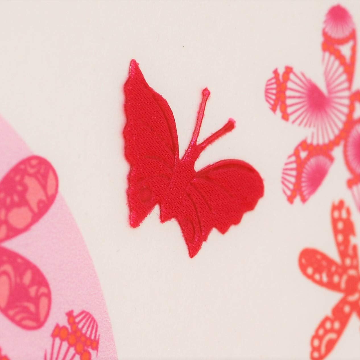 Claire Giles Greeting Cards, Happy 2nd Birthday Card, Girl Pink Age 2 Birthday Greeting Card, Embellished with a Fabric Butterfly - Image 4
